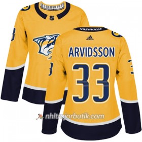 Dame Ishockey Nashville Predators Tröja Viktor Arvidsson 33 Adidas 2017-2018 Guld Authentic